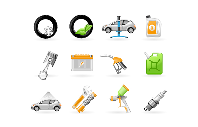 汽車維修工具元素圖標(biāo)設(shè)計(jì)素材